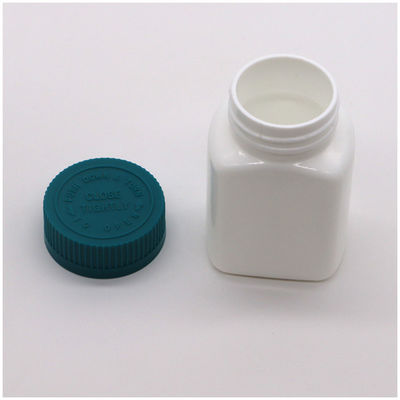 Medicatieopslagdoos 95 ml Vierkante HDPE Plastic Flask Jar voor solide tablet capsule