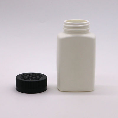 Schroefkap 120 ml HDPE Vierkante vorm Op maat gemaakte kleur lege medicijnpillenfles