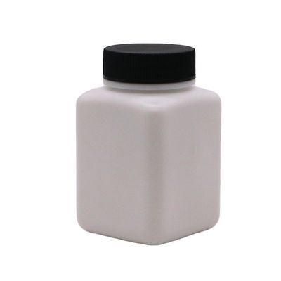 HDPE kraag vierkant vorm aangepast kleur lege pil fles voor vaste poeder geneeskunde
