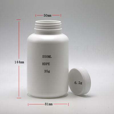 HDPE 500 ml Plastic Supplement Holder Flasje Kinderwaardig Kap Medische container