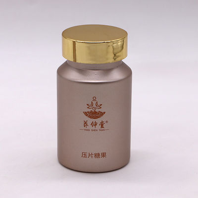 Pillen/capsules/tabletten/poeder PET bevroren plastic fles met gouden/zilveren dop