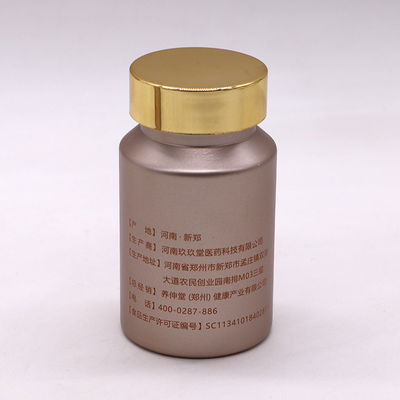 Pillen/capsules/tabletten/poeder PET bevroren plastic fles met gouden/zilveren dop