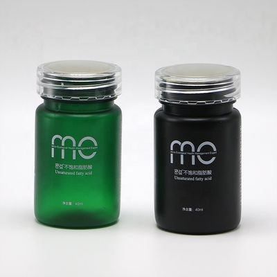 Ronde vorm 70 ml PET plastic fles met schroefdeksel en op maat gemaakte etiketdrukservice