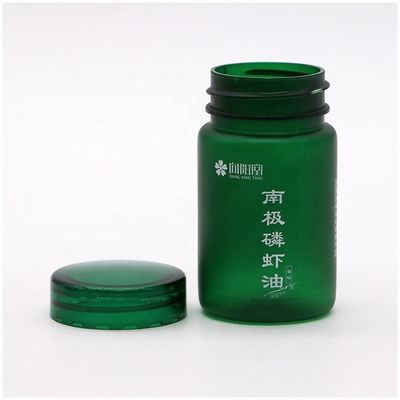 Ronde vorm 70 ml PET plastic fles met schroefdeksel en op maat gemaakte etiketdrukservice