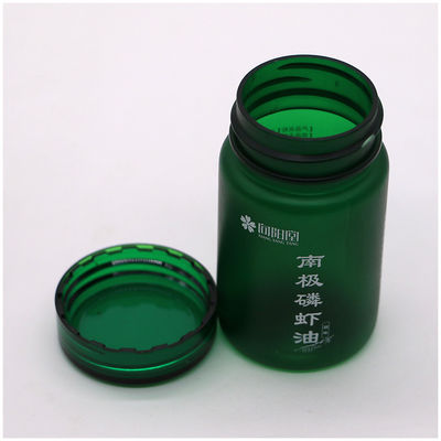 Ronde vorm 70 ml PET plastic fles met schroefdeksel en op maat gemaakte etiketdrukservice